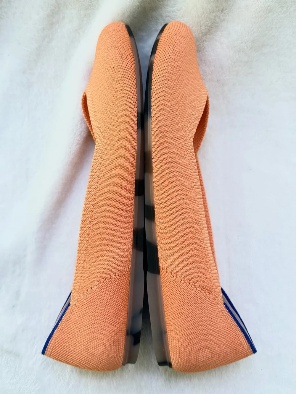 Rothy’s Tangerine Round Toe Ballet Flats Washable Size 9.5 New in Box